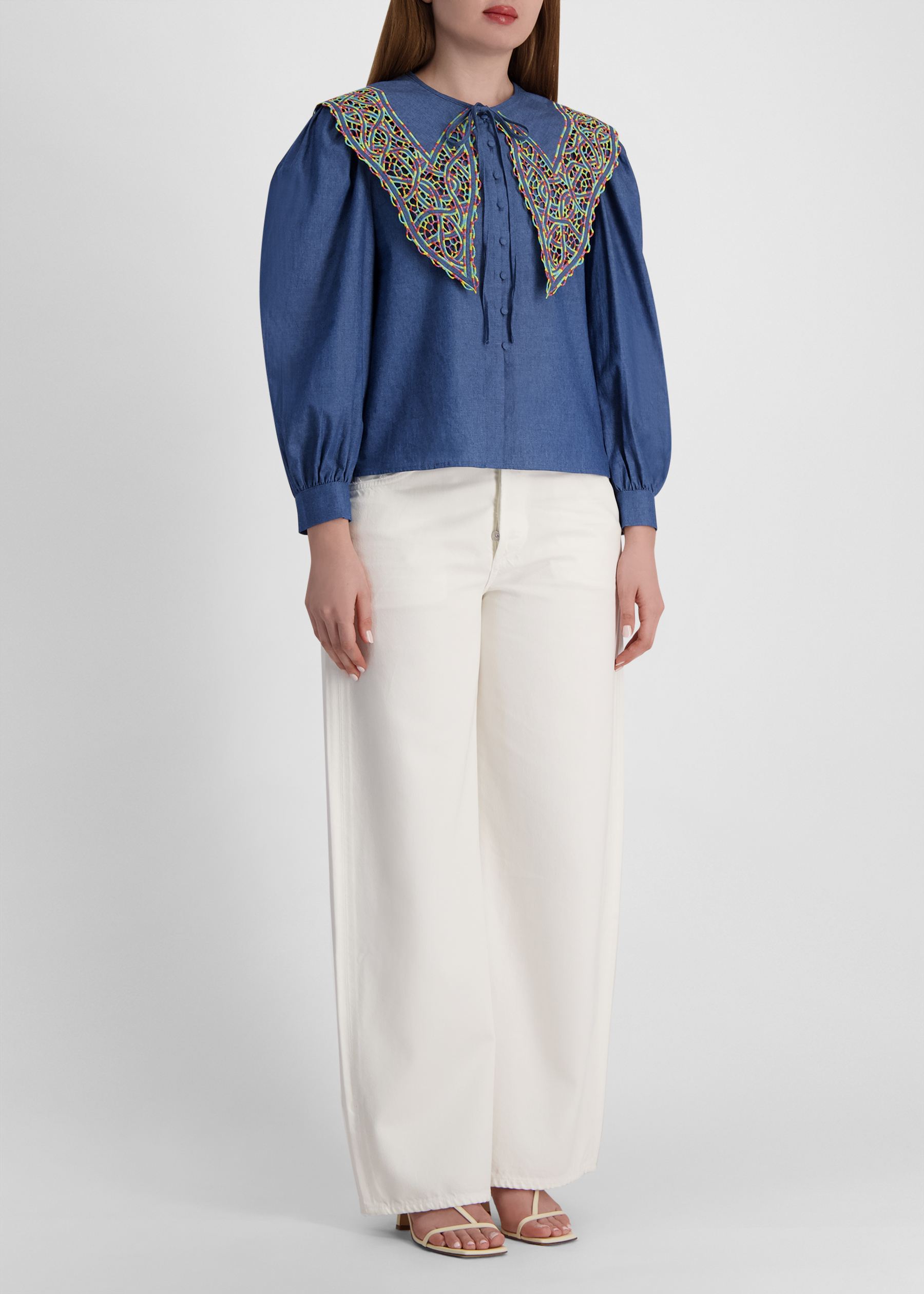 Begona embroidered cotton top