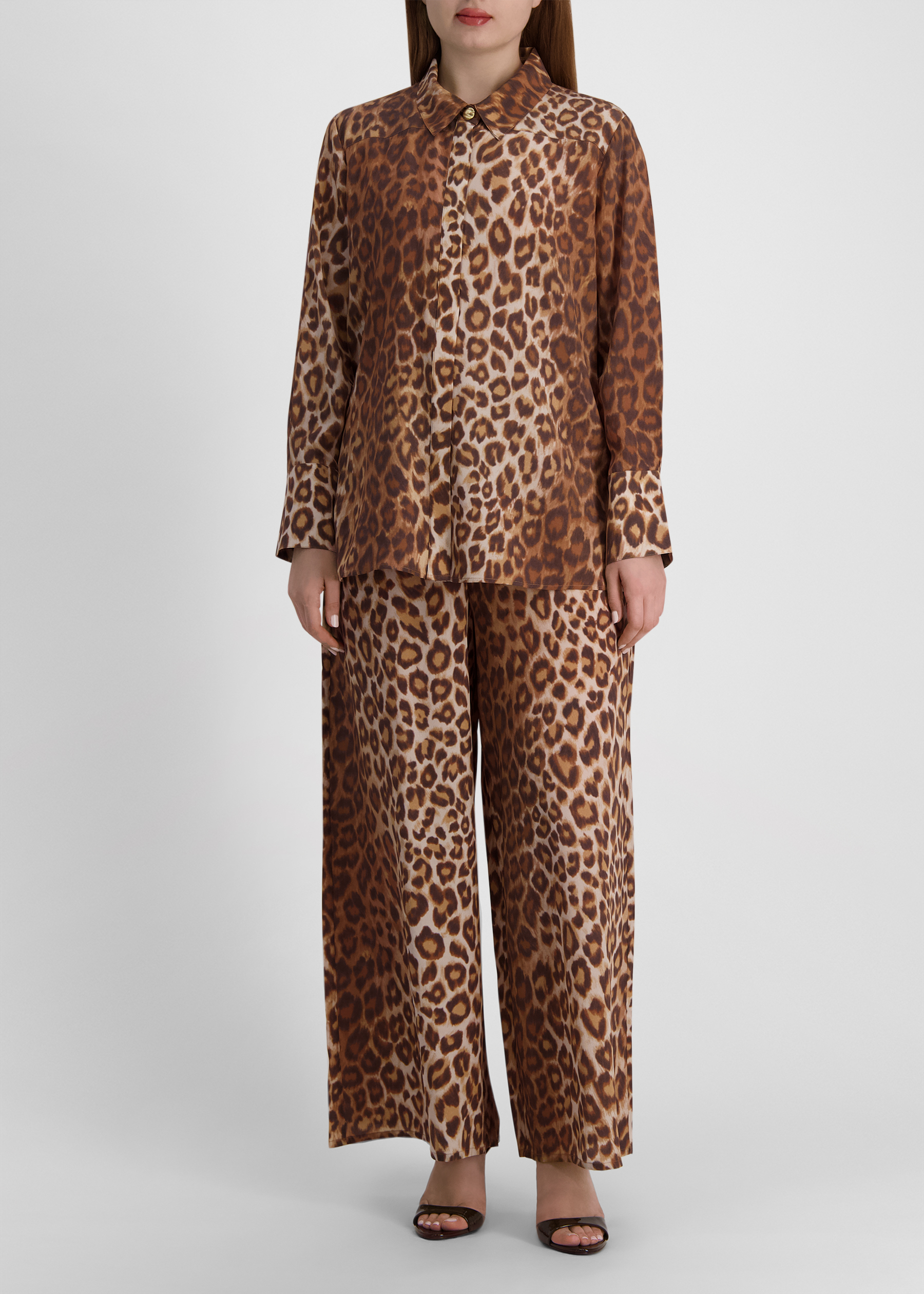Atomic leopard-print silk shirt