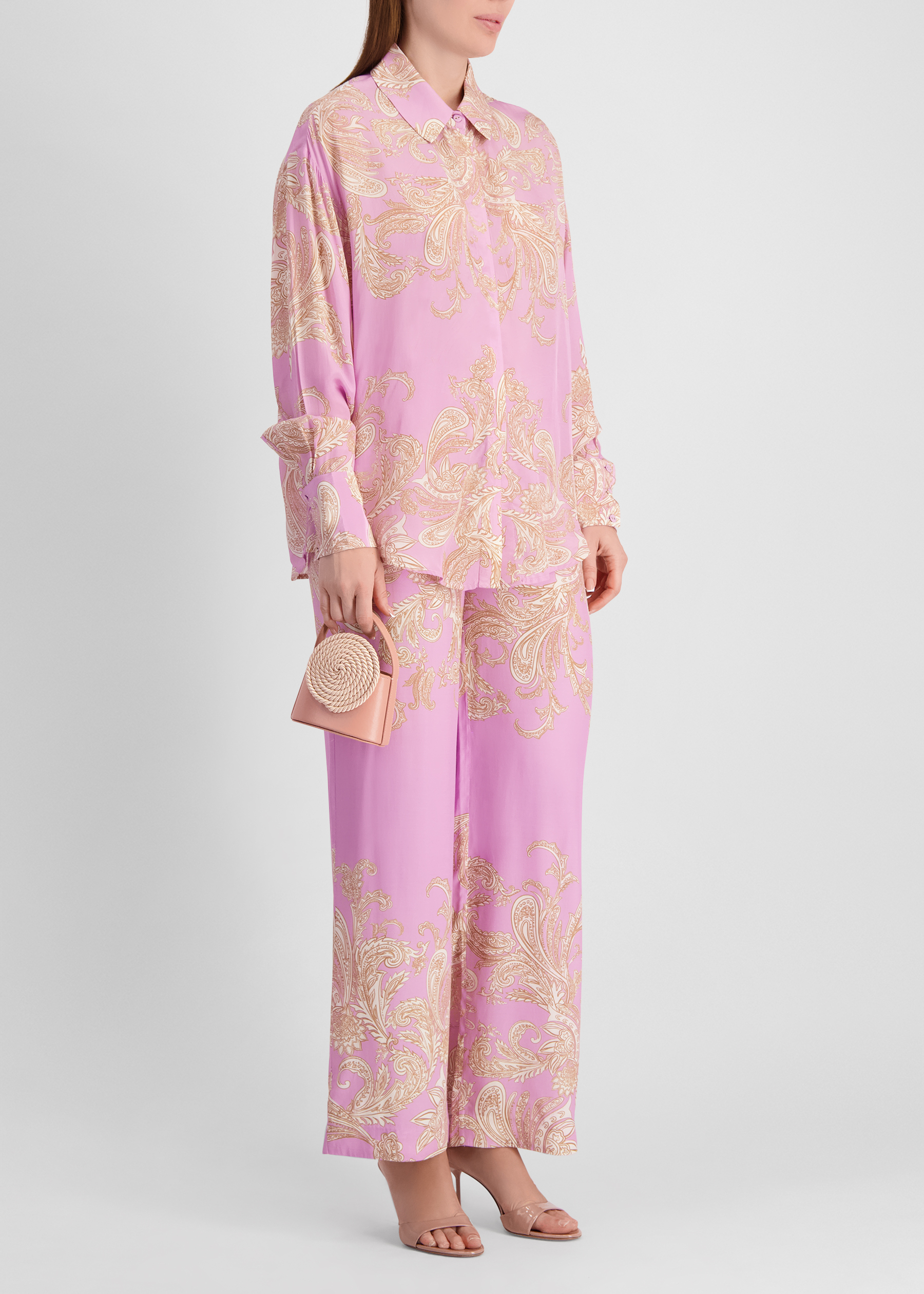 Jiah printed crepe trousers