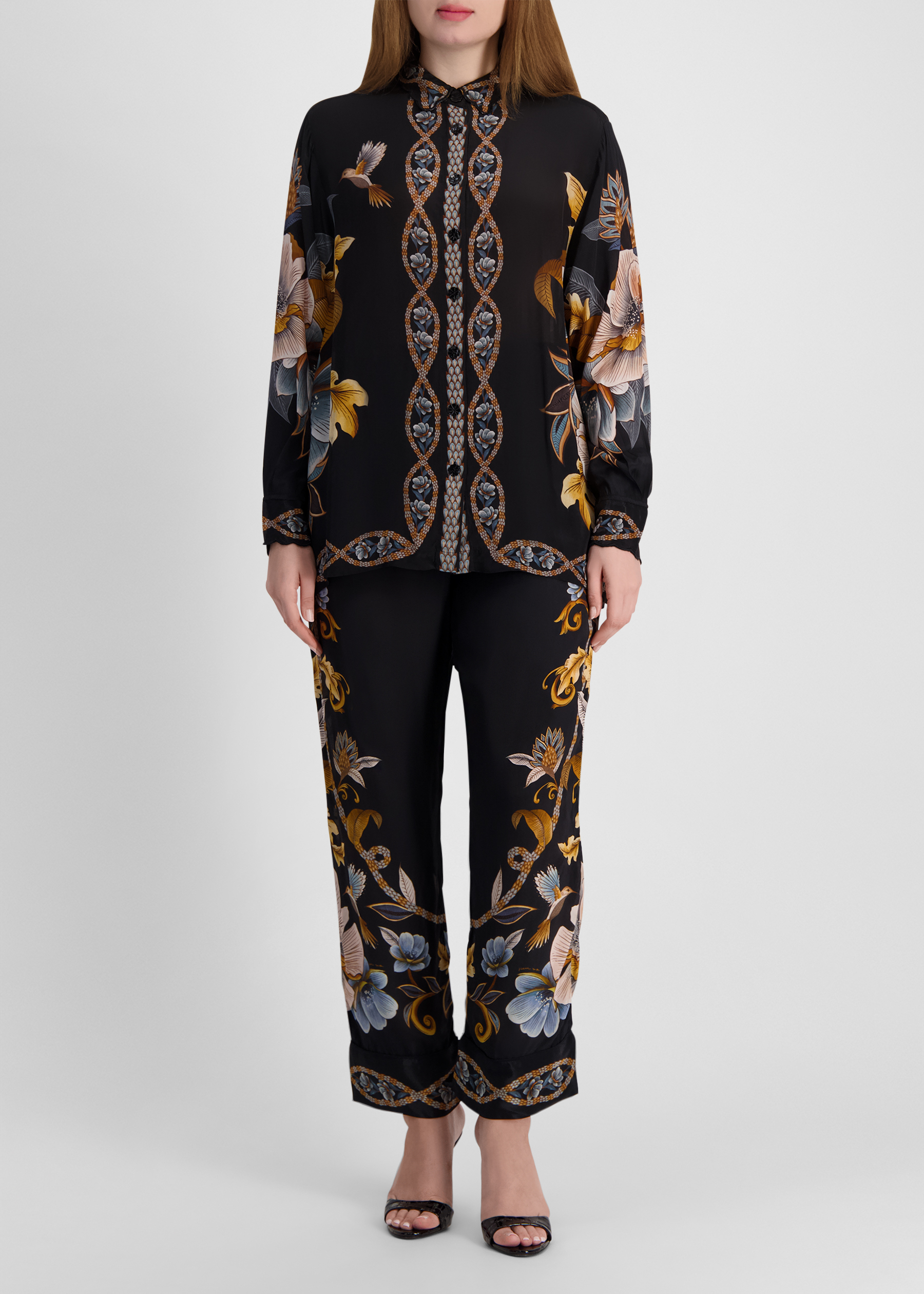 Floral snake printed pyjama set