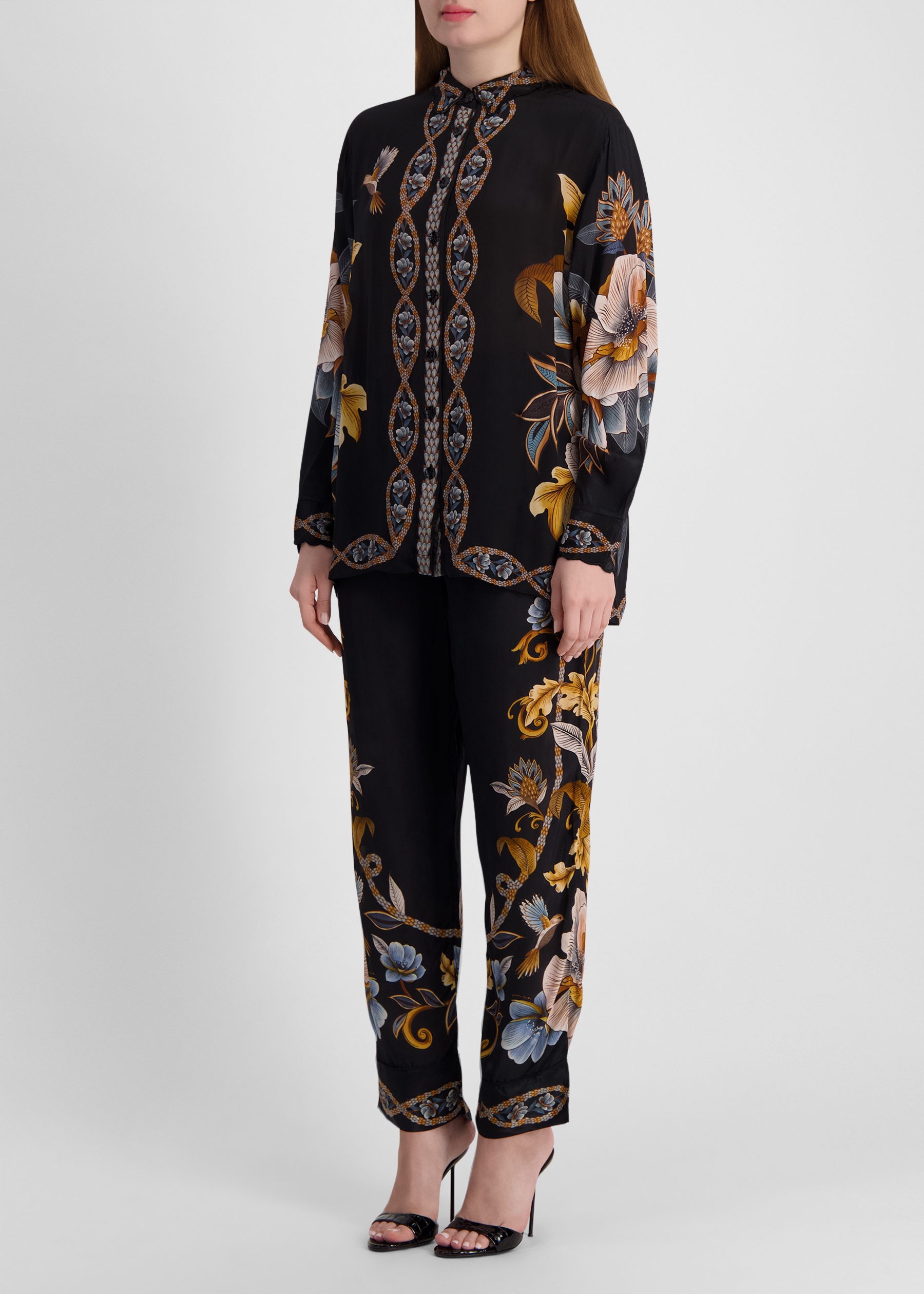 Flowerful garden printed pyjama trousers