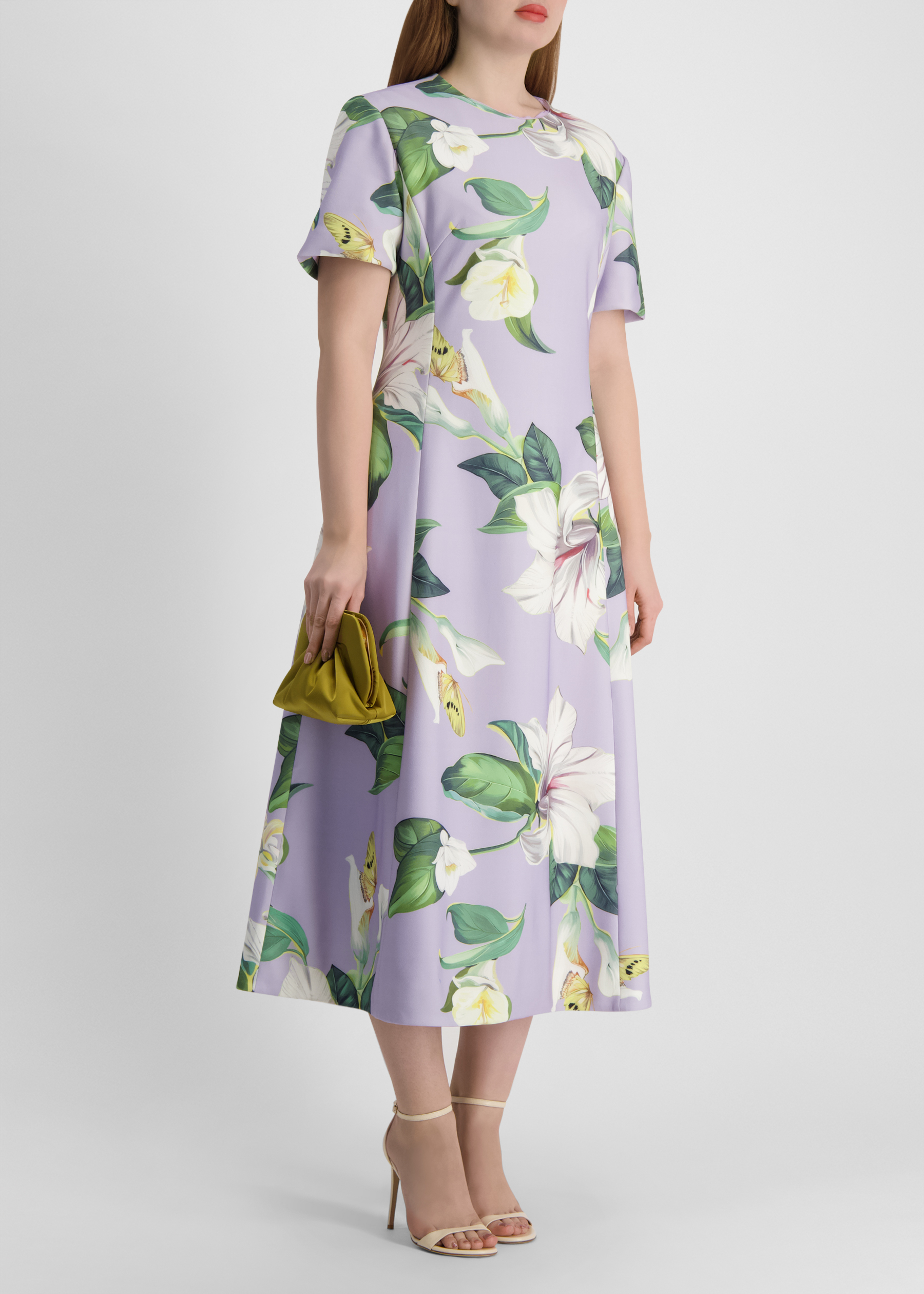 Caroline floral-print midi dress