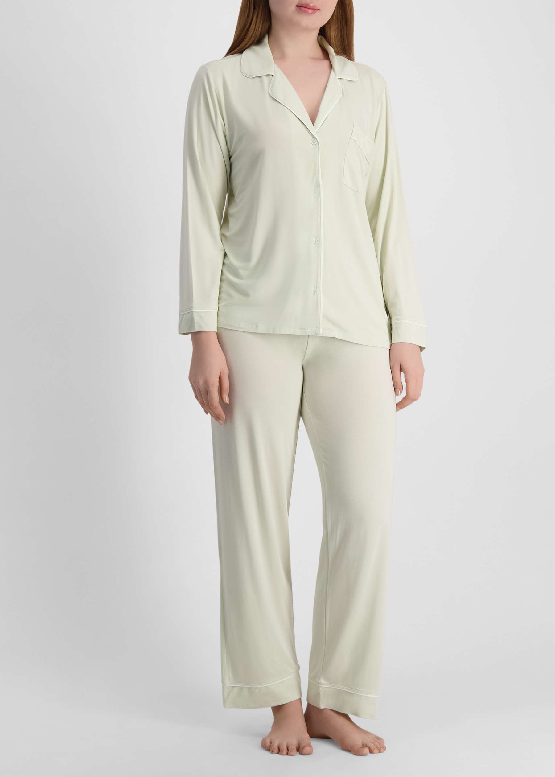 Gisele green stretch-modal pyjama set