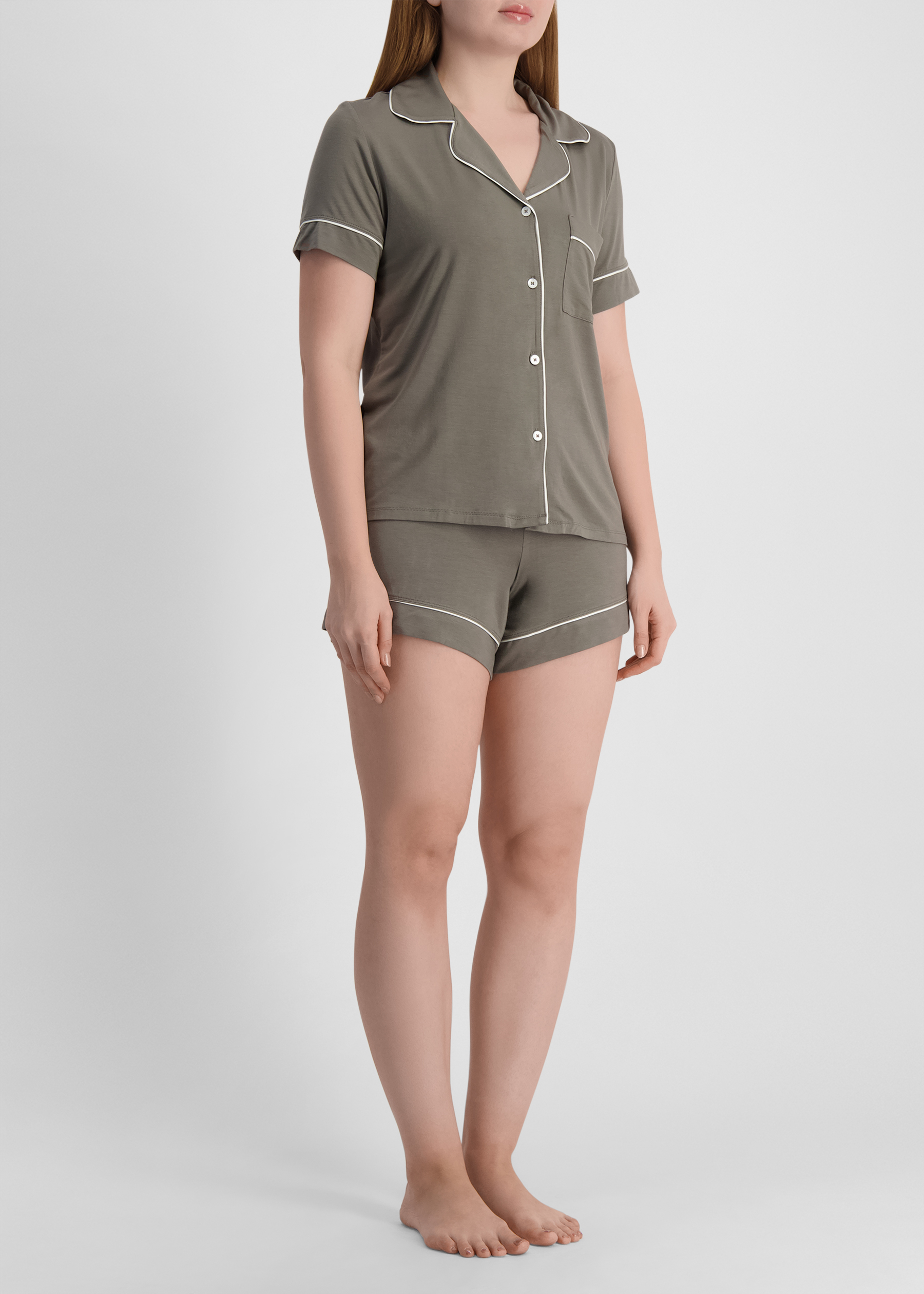 Gisele green stretch-modal pyjama set