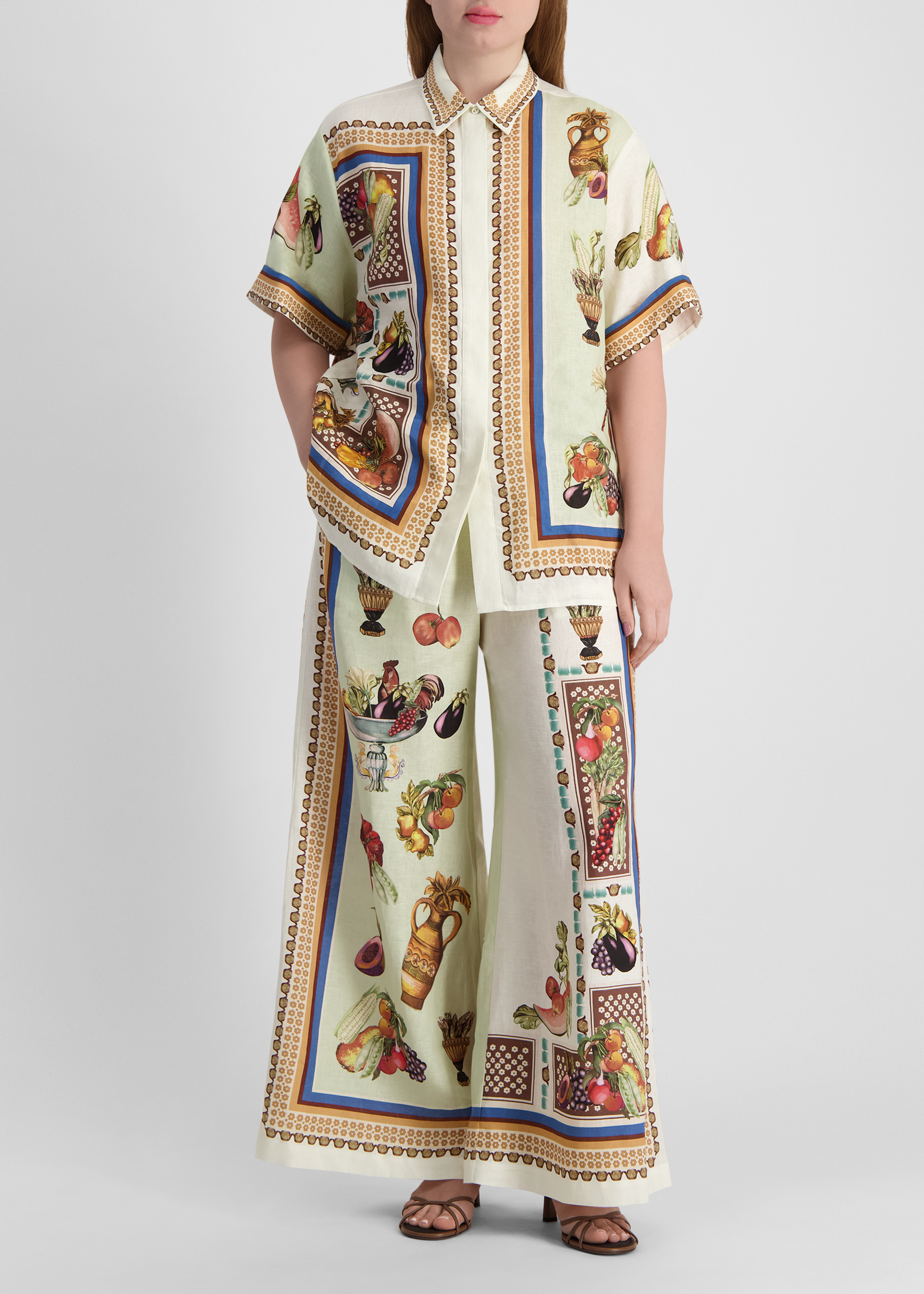 Mercado printed linen shirt