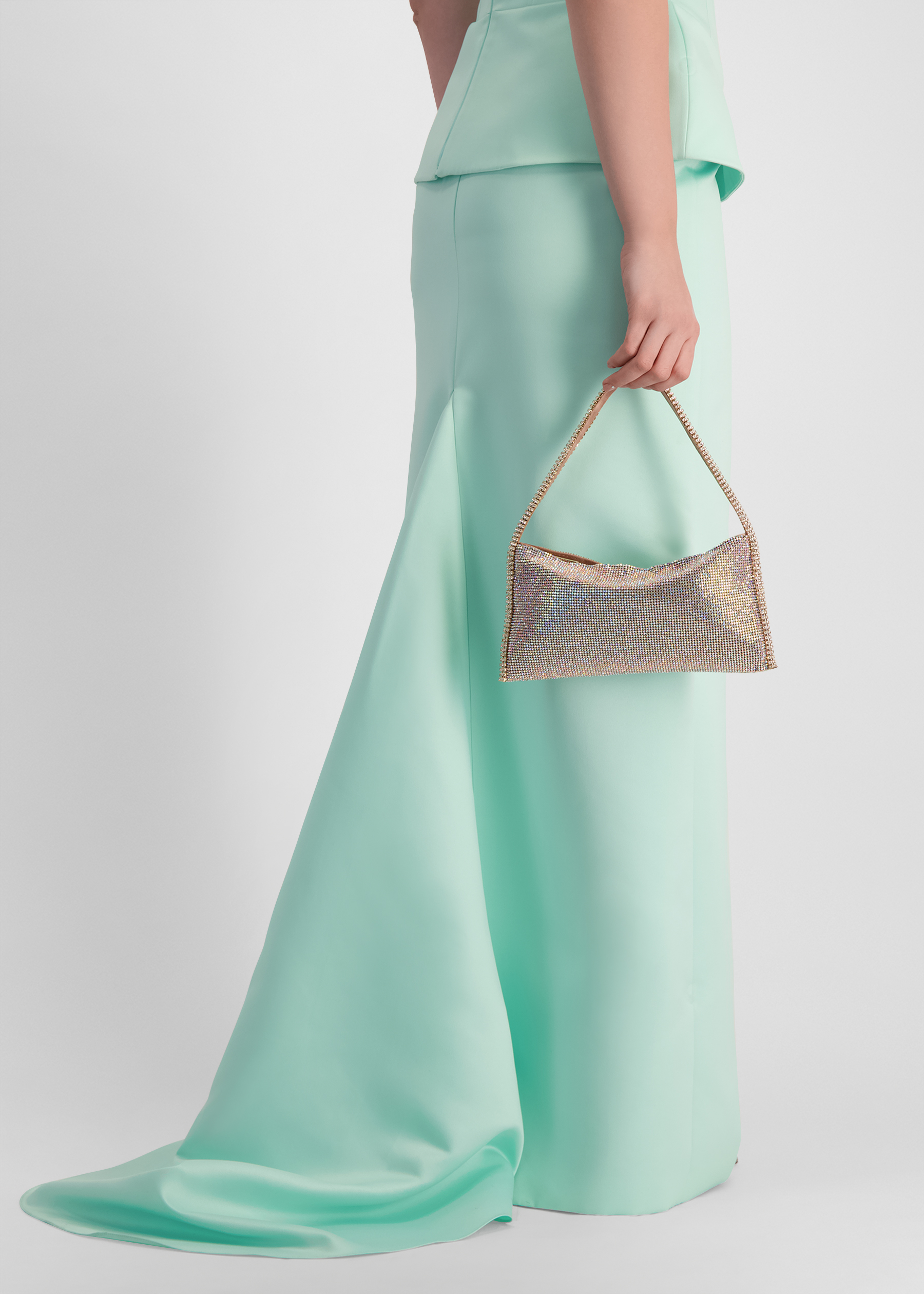 Your Best Friend La Grande silver crystal-embellished mesh shoulder bag