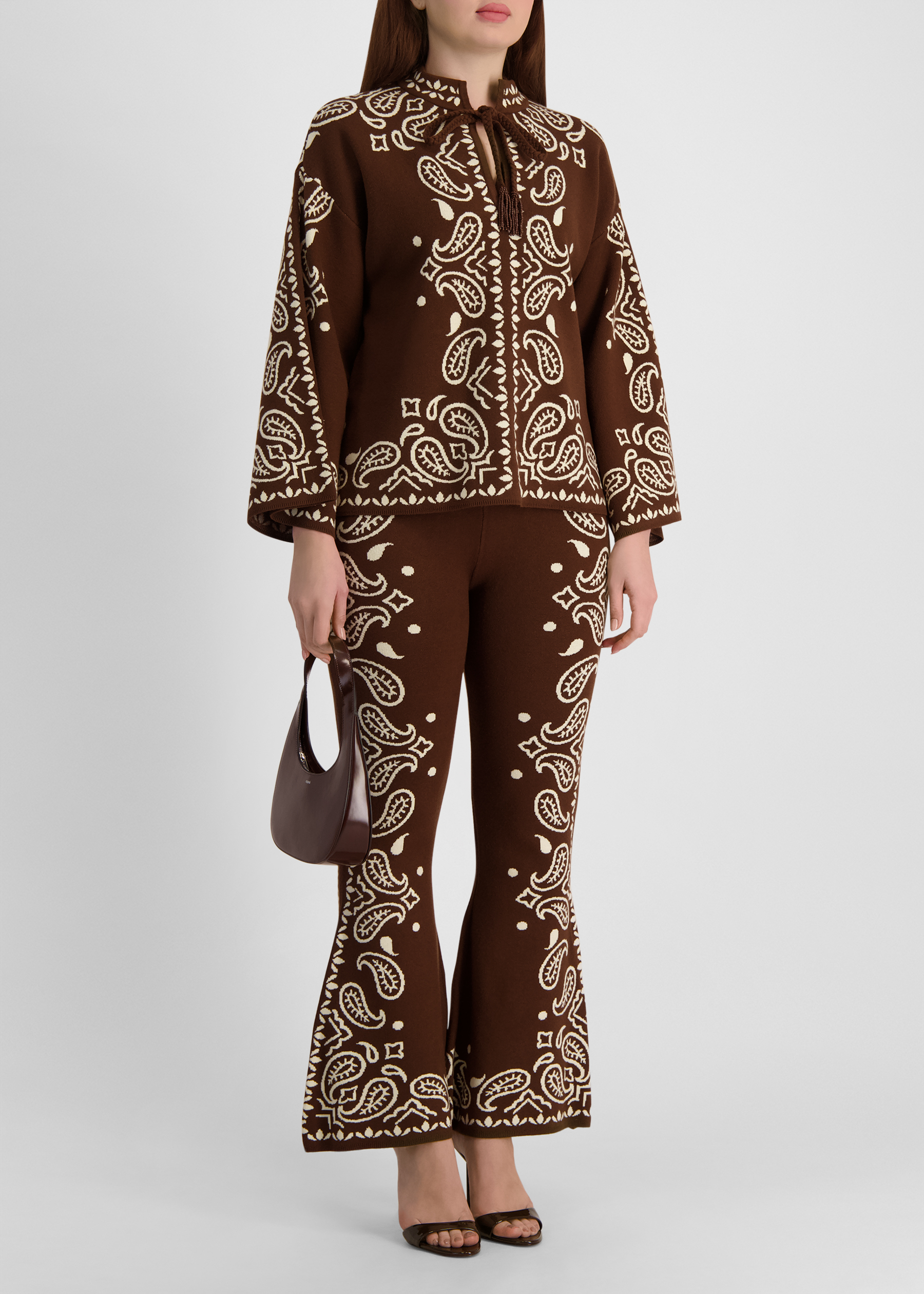 Bohemian Paisley knitted trousers