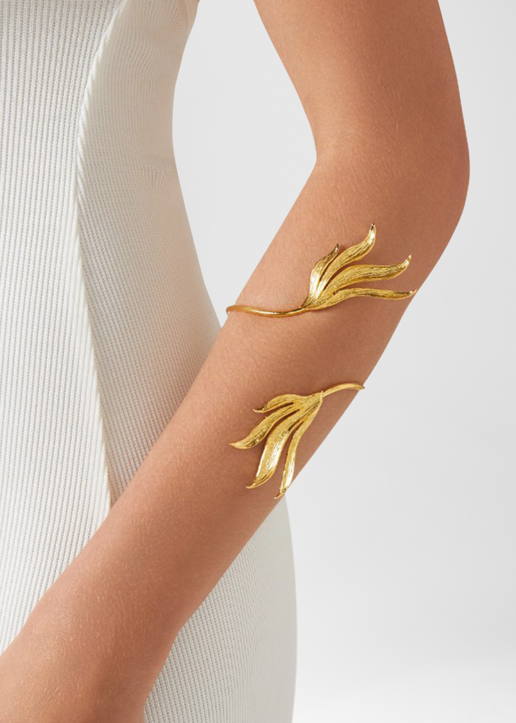 Sylva twist 24kt gold-plated cuff bracelet
