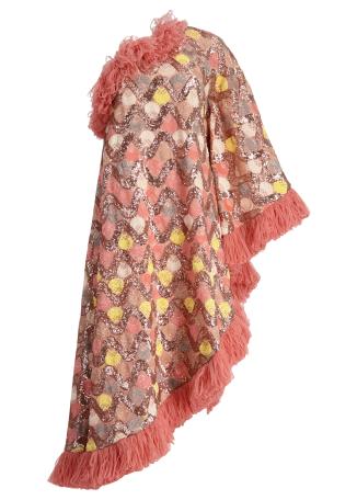 Lucia fringe-trimmed midi dress