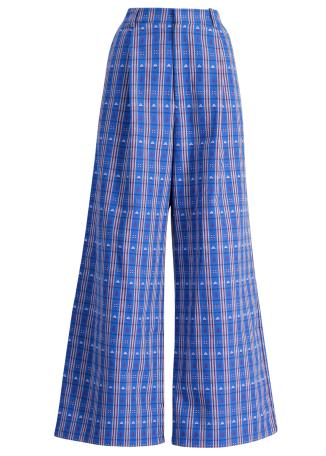 Maria printed cotton-blend trousers