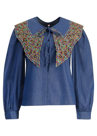 Begona embroidered cotton top