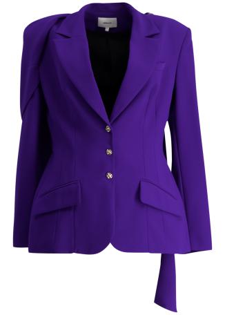 Trish purple shawl crepe blazer