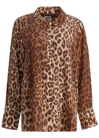 Atomic leopard-print silk shirt