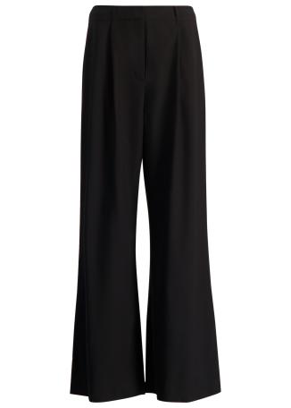 Roundle black wide-leg trousers