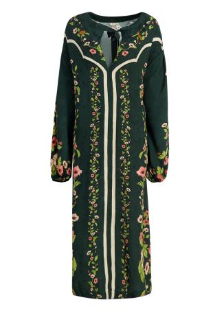 Zircon mosquetero floral-jacquard kaftan