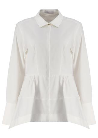 Guardian white asymmetric cotton-blend shirt