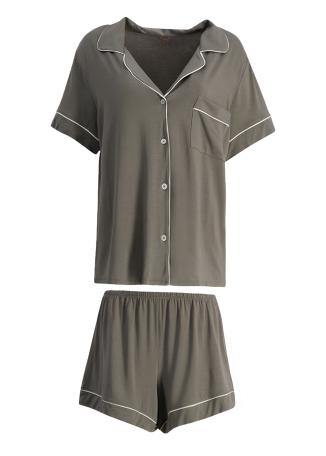 Gisele green stretch-modal pyjama set