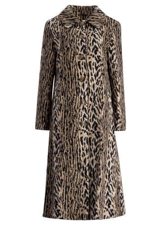 Milly leopard-print cotton-blend coat