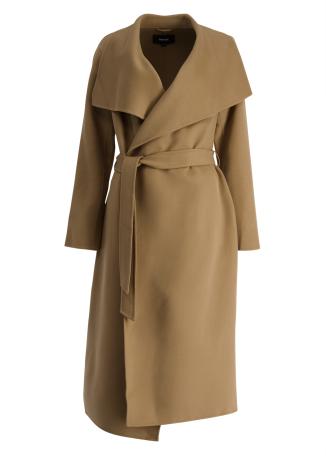 Mai-cn beige belted wool coat