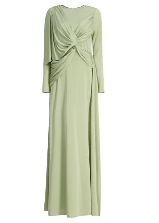 Vert green twisted jersey maxi dress