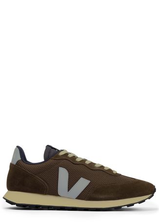 Rio branco ii brown suede-trimmed mesh sneakers