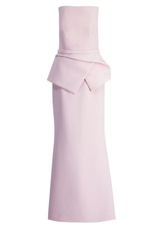 Kendall pink asymmetric crepe gown