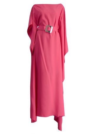 Taylor pink belted cady kaftan