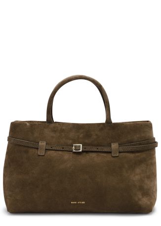 Le cambon 35 green suede tote