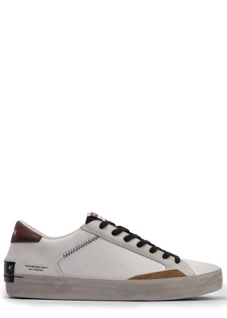 Distressed leather sneakers