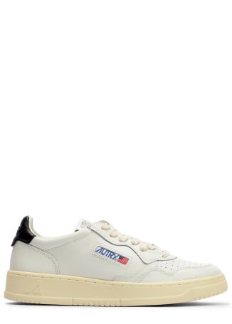 Medalist white panelled leather sneakers