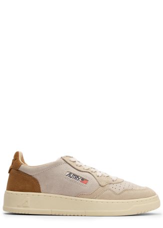 Medalist panelled suede sneakers