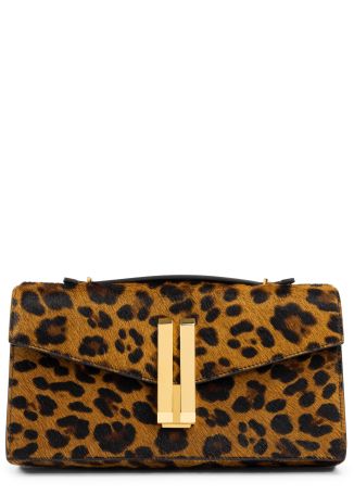 The vancouver leopard-effect leather clutch