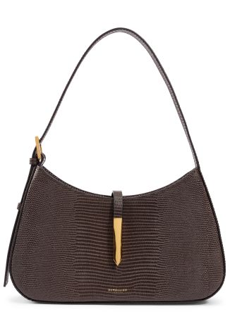 The tokyo brown lizard-effect leather shoulder bag