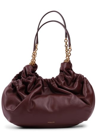 The midi miami burgundy leather shoulder bag
