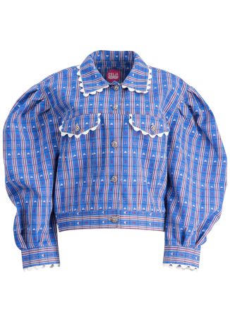 Assunta printed cotton-blend jacket