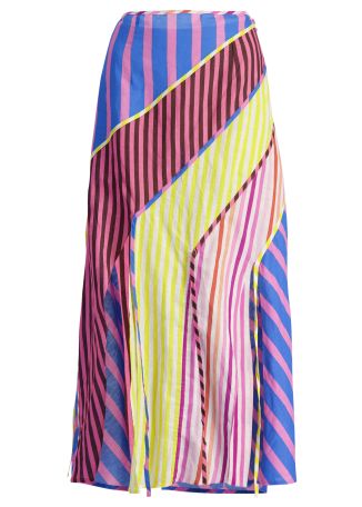 Souci striped linen-blend maxi skirt