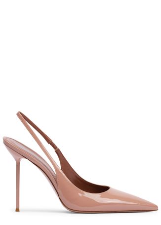 Lidia 105 pink leather slingback pumps