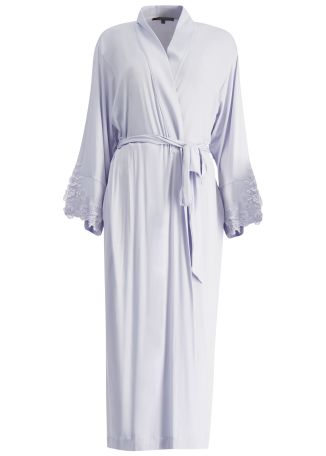 Blue lace-trimmed robe