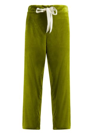 Green straight-leg silk-blend pyjama trousers