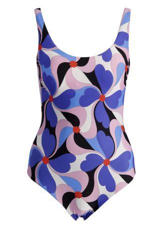 Printed stretch-jersey swimsuit