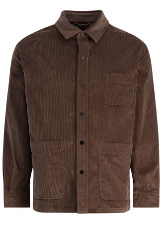 Brown stretch-cotton shirt