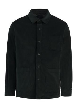 Green stretch-cotton shirt