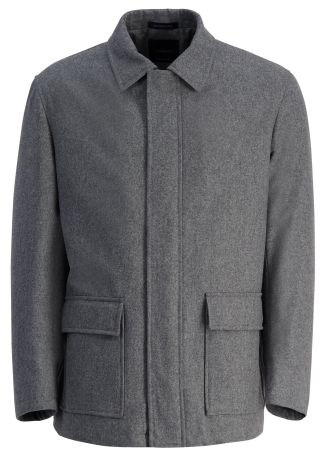 Grey wool-blend jacket