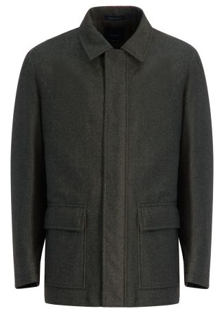 Grey wool-blend jacket