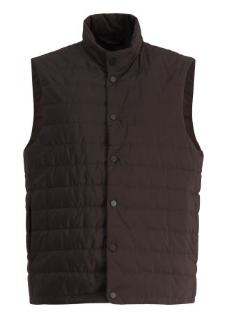 Brown quilted vest