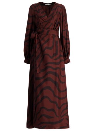 Printed silk maxi dress