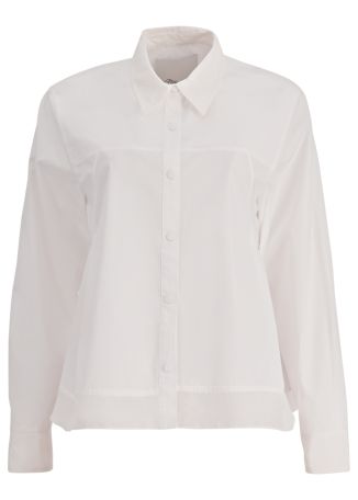 White cotton-blend shirt