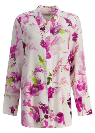 Atomic floral-print silk shirt