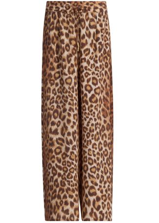 Atomic leopard-print silk trousers
