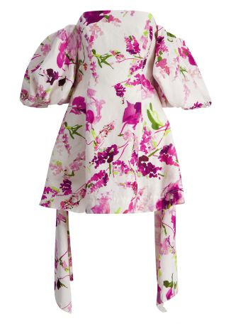 Incarnation floral-print linen-blend mini dress